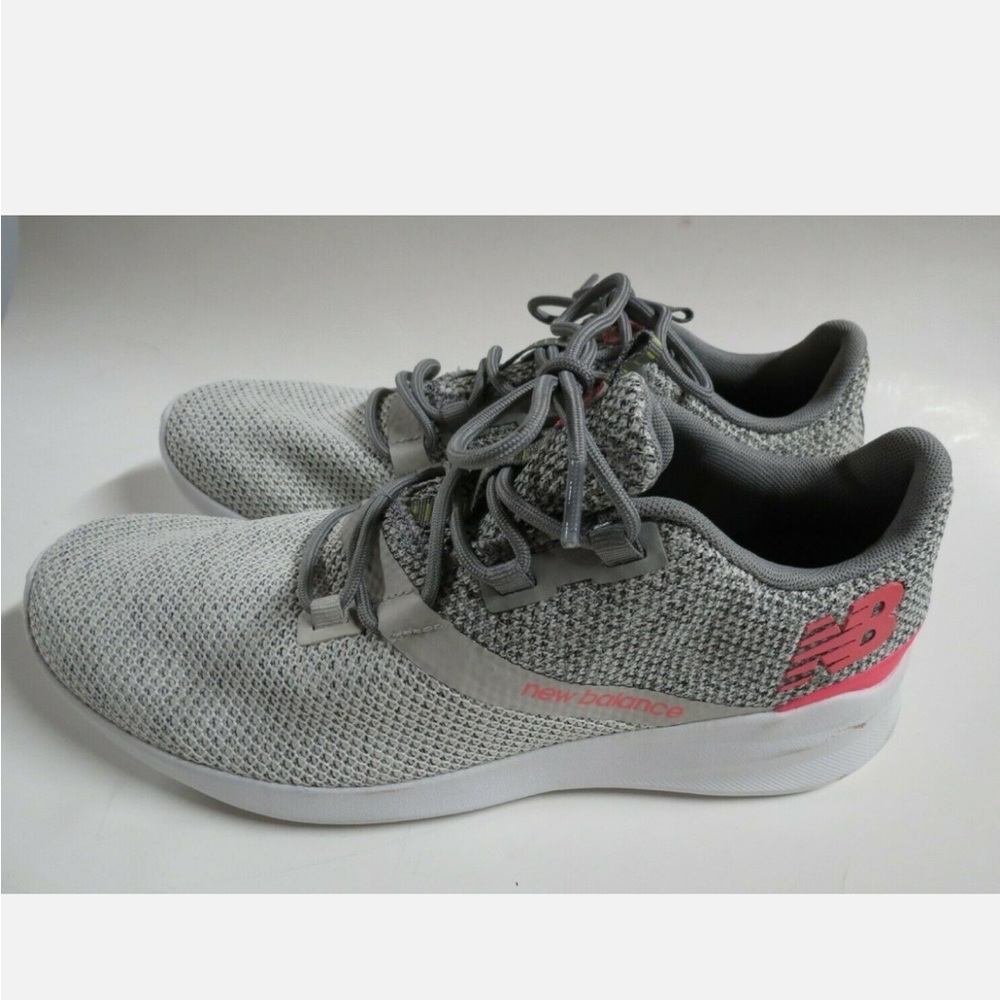 New Balance Light Gray with Pink Accents Slip On Sneakers